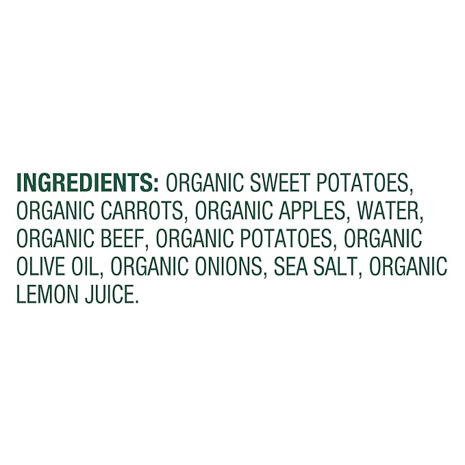 Sprout Organic Baby Food Pouches Stage 3, Organically Sourced Meat Protein, Root Vegetables Apple w/ Beef, 4 Ounce (Pack of 12)