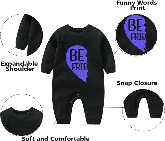 YSCULBUTOL Baby Twins Bodysuit Born Together Friends Forever Newborn Clothes Unisex Twin Outfits With Hat