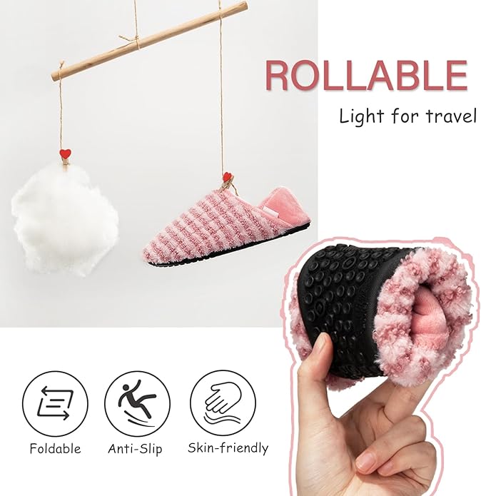 ATHMILE House Slippers for Women Men Indoor Barefoot Slippers Socks Furry Slip on House Shoes Cozy Comfy for Home Bedroom Travel Yoga