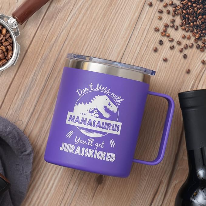 NOWWISH Mothers Day Gifts for Mom from Daughter Son, Mamasaurus Coffee Mug, Birthday Gifts Idea for Mom Women