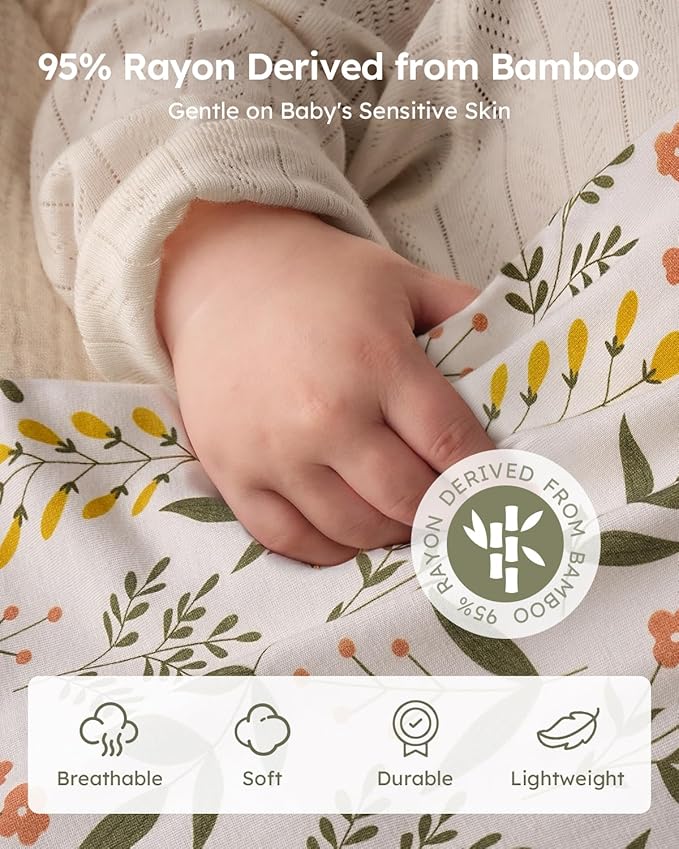 Yoofoss Rayon Made from Bamboo Baby Sleep Sack 18-24 Months 1.0 Tog Baby Wearable Blanket, Super Soft Infant Toddler Sleeping Sack 2-Way Zipper