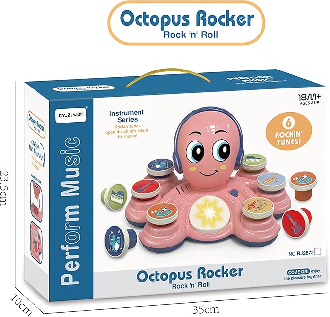 Baby Musical Toys Learning Toys for Toddlers, Octopus Music Toys, Preschooler Musical Educational Instruments Toy for Baby, Birthday Toys for Girls Boys