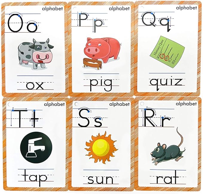 26 Alphabet Flash Cards for Kids | 26 Letters Flash Cards Perfect for Preschool to Kindergarten, Teacher/Autism Therapists Tools