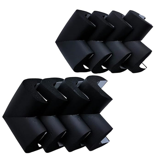 M2cbridge L Shape Extra Thick Furniture Table Edge Protectors Foam Baby Safety Bumper Guard 6.5 Ft(8 Corners(Black))
