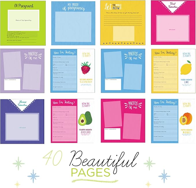 My Belly Book | Pregnancy Journal Memory Book with Stickers | Baby's Scrapbook and Photo Album | Pregnancy Must Haves for First Time Moms | Picture and Milestone Books for Toddlers (New Version)