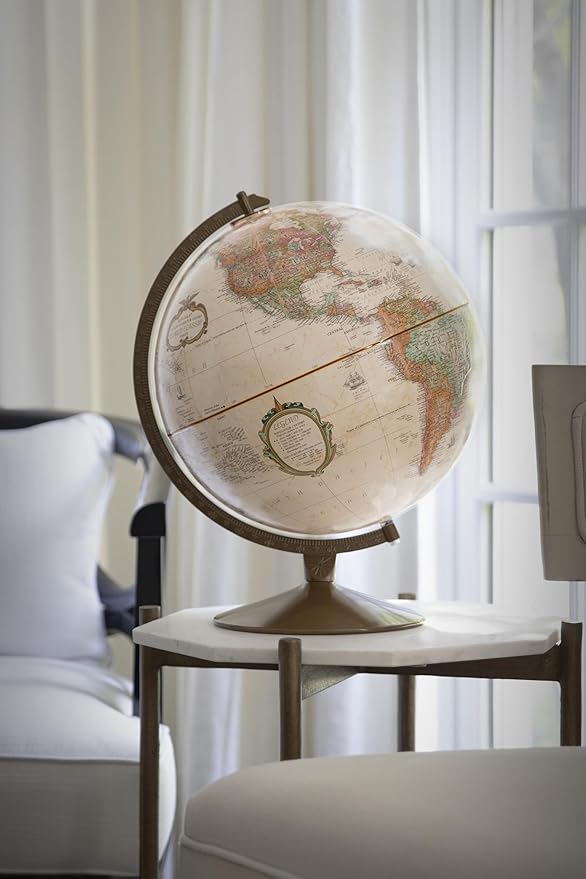 Replogle Globes Franklin World Globe, Antique Ocean, 12-Inch Diameter,Over 4,000 Place Names