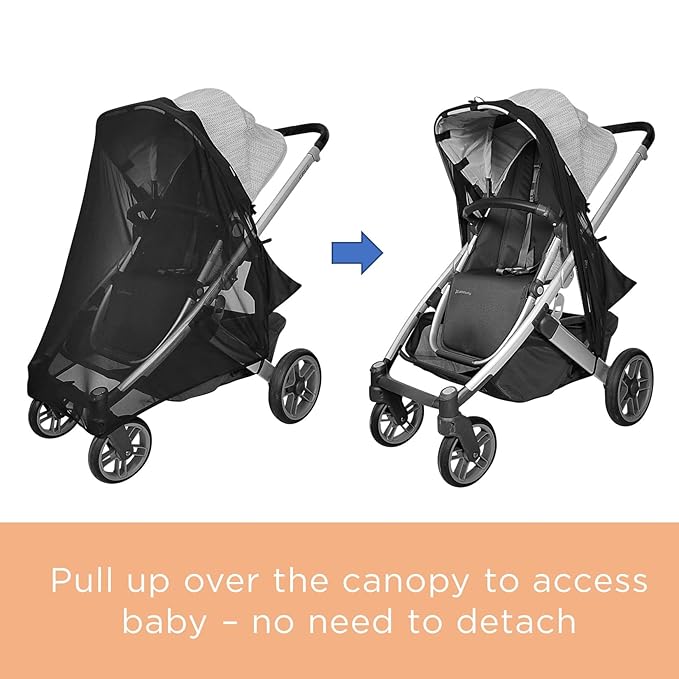 Baby Stroller Sun Shade Cover | Stroller Shade Extender for Sun | Canopy Extender with Full Coverage | Universal Baby Sunshade Accessories for Summer | Bug Net Protection Cover Attachment for Outdoor