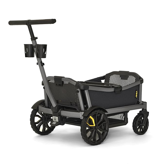 Veer Cruiser City XL | Premium Urban Wagon Stroller for Babies, Toddlers, and Kids | Traditional Stroller Push Steering | JPMA Certified | Lightweight and Collapsible | 4 Seater