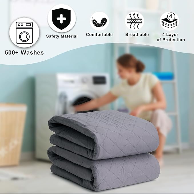Hide Stains Bed Wetting Pads 36x72 Inch (2pack),Bed Pads for Incontinence Washable Extra Large,Blankets Waterproof and Stain Proof,Washable Bed Pads for Adults,Washable Incontinence Pads