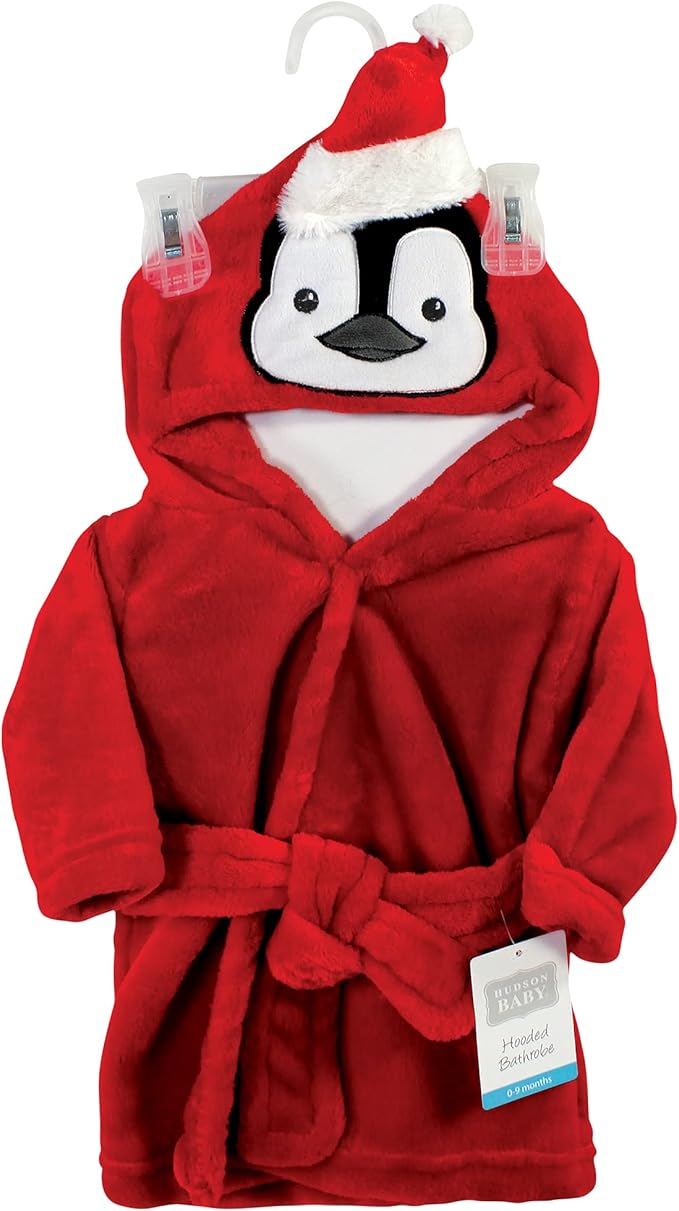 Hudson Baby Unisex Baby Plush Animal Face Bathrobe