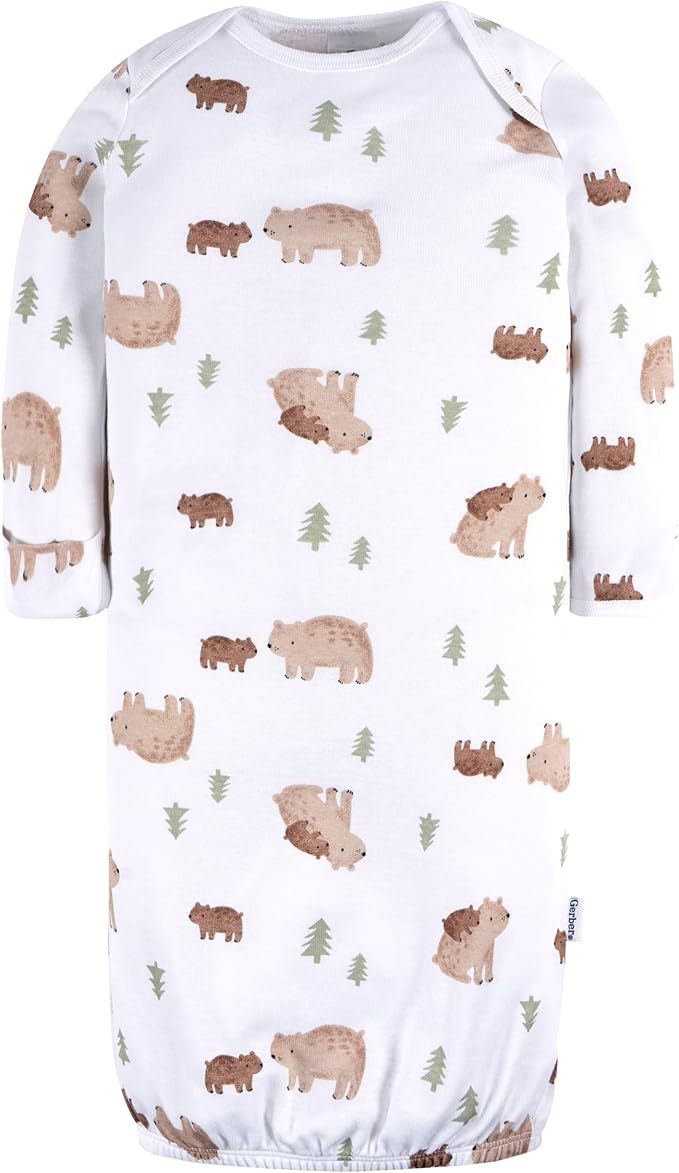 Gerber unisex-baby Baby Boy and Girls 4-pack Sleeper Gown