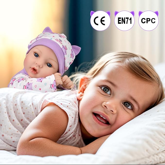 Aori Lifelike Reborn Baby Dolls Girl - Realistic 18-Inch Newborn Baby Doll That Look Real, Nice Gift Set for Kids, Parents-to-be, Grandparents