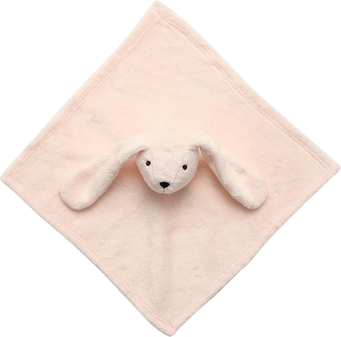 Lambs & Ivy Pink Bunny Soft Baby/Child/Toddler Plush Lovey Security Blanket
