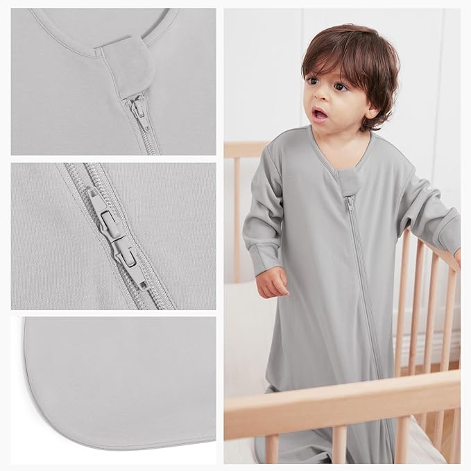 Unisex Sleeping Bag for Babies and Toddlers 1.0 Tog Sleep Sack 6-18Months, Newborn Sleep Sack, Wearable Blanket Baby, One piece Long sleeves, Gifts for Baby