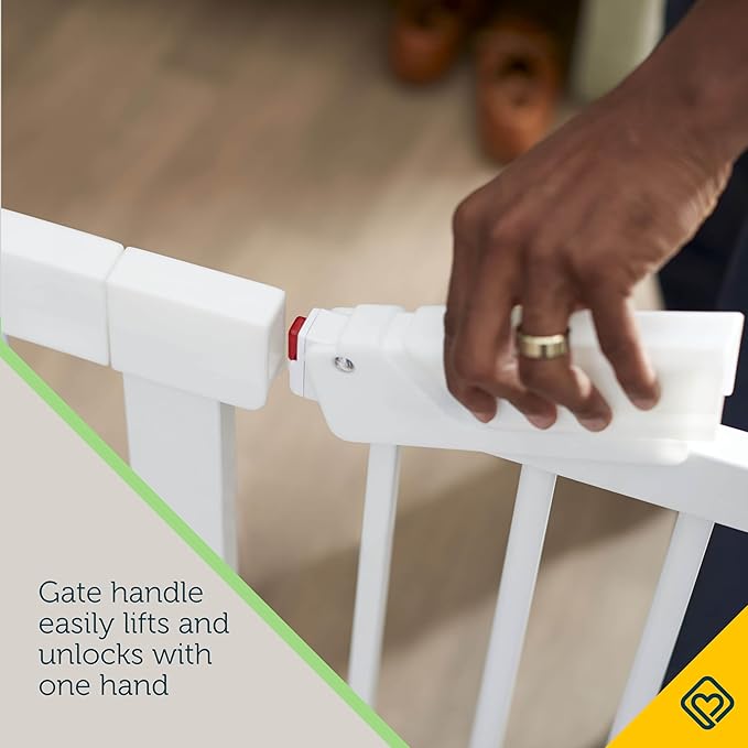Safety 1st Pressure Mounted Baby Gates for Doorways with SecureTech, Baby Gate with Door, Pet-Friendly Design, No Drilling, 29-38"