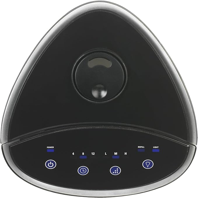 Pure Guardian Ultrasonic Cool Mist Humidifier, 100 Hour Run Time, 1.5 Gallon Tank, 440 Sq. Ft. Coverage, Medium Rooms, Quiet, Filter Free, Black, H3200BAR