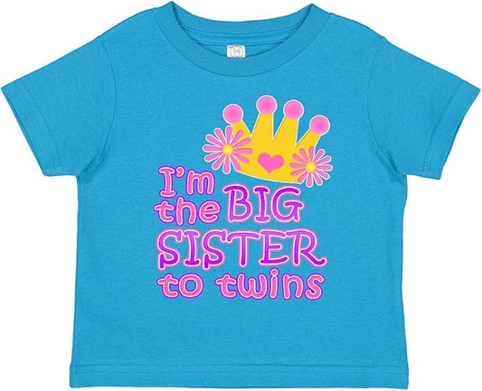 inktastic I'm The Big Sister to Twins. Toddler T-Shirt