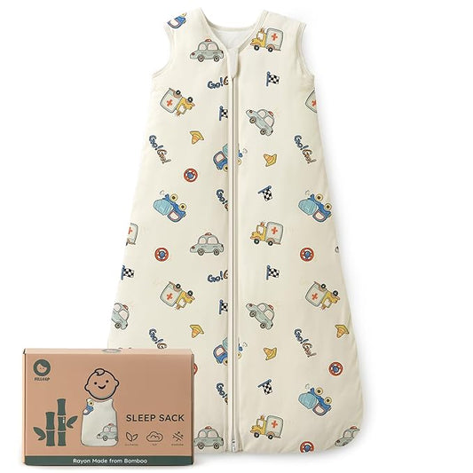Baby Sleep Sack 0-6 Months Rayon Made From Bamboo 1.0 Tog Soft Wearable Blanket Baby Sleeping Bag for Infant Newborn 2-Way Zipper Toddler Sleep Sacks