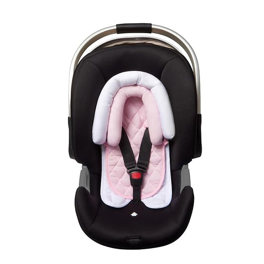 Pro Goleem Infant Car Seat Insert, Babybody Support for Toddler, Soft Minky Preemie Car Seat Insert, 2-in-1 Reversible, Perfect for Carseats, Strollers, Swings, Pink and White