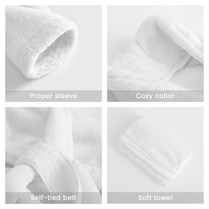 M&G House Newborn Photography Props - Bathrobe Outfits for Baby Photoshoots - Girl Baby Robe - Newborn Costume - White (0-6 Months)
