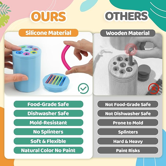 Shape & Color Sorting Montessori Baby Toddler Toys for 1 2 3 Years Boys Girls, Silicone Montessori Toys for 1 Year Old, Fine Motor Skills Sensory Toddlers Toy 1 Year Old Girl and Boy Gift, 2 in 1