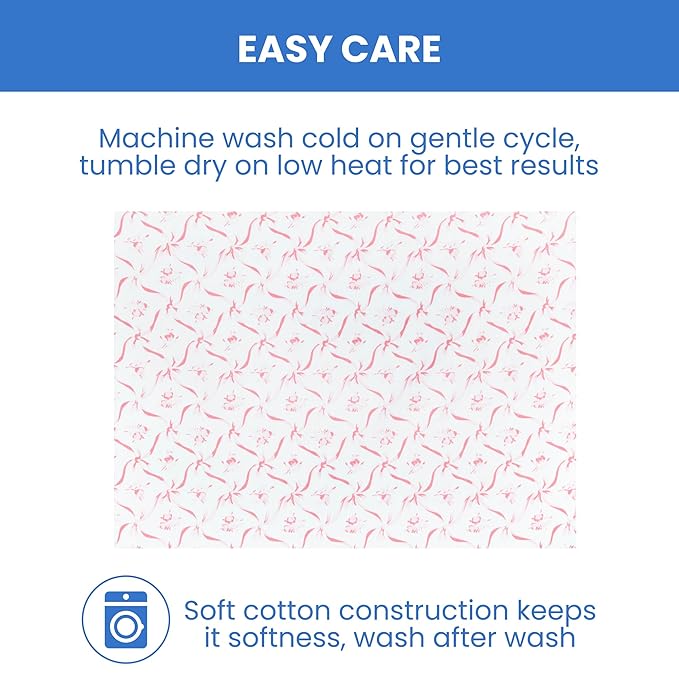 Delta Children Fitted Crib Sheets for Girls and Boys - Crib Sheet for Standard Crib and Toddler Mattresses - 28x52 Inch (Pack of 3), Pink Floral
