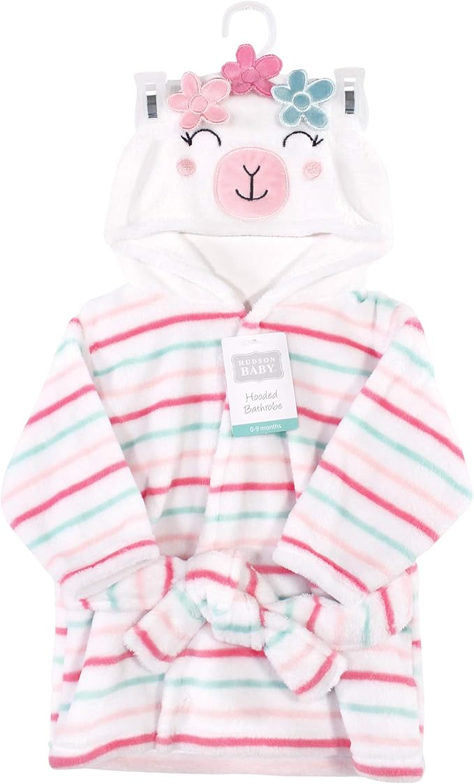 Hudson Baby Unisex Baby Plush Animal Face Bathrobe