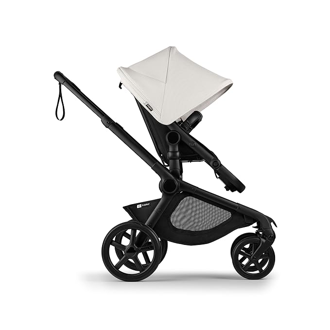 Bugaboo Kangaroo All-Terrain Single-to-Double Tandem Stroller for Infant and Toddler, for Up to Three Kids, XL Wheels, One-Hand Operation, Large Bassinet, XL Underseat Storage (Misty White)