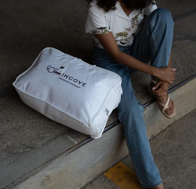 Lincove The Pillow Tote Bag - Pillow Bag For Travel, Measures 21”x13”x6”