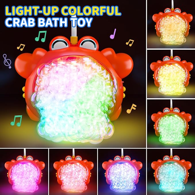Bath Toys Shower Head for 1-3: Baby Kids 4-8 Months,Light up Bubble Machine for Toddlers 2-4,Pool Shower Musical Games,Gift Ideas of Birthday Chritmas,Bathtub Bubble Maker for Babies 6-12 Months