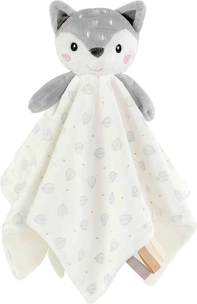 CREVENT Cozy Plush Baby Security Blanket, Loveys for Baby Girls and Boys, Birthday (Deer)