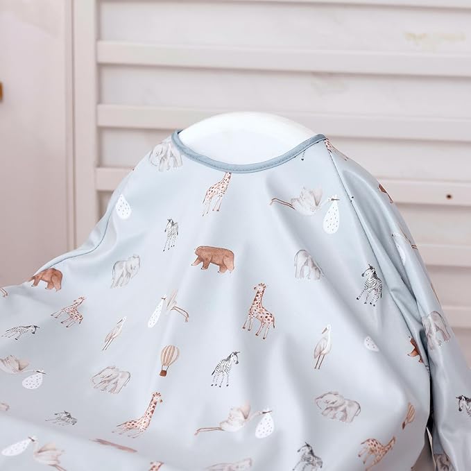 Long Sleeve Baby Bib-Mess Proof Baby Feeding Bibs with Adjustable Design for Babies during Eating or Highchair
