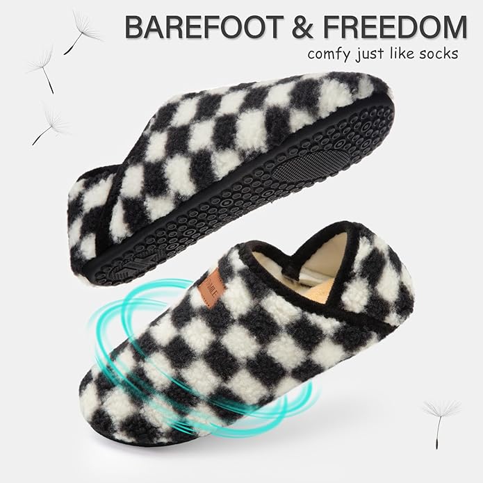 ATHMILE House Slippers for Women Men Indoor Barefoot Slippers Socks Furry Slip on House Shoes Cozy Comfy for Home Bedroom Travel Yoga