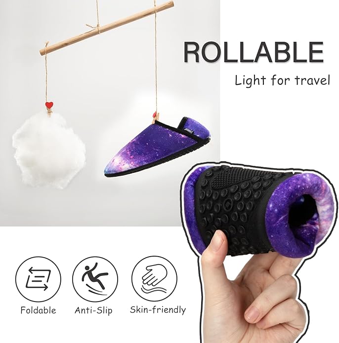 ATHMILE House Slippers for Women Men Indoor Barefoot Slippers Socks Furry Slip on House Shoes Cozy Comfy for Home Bedroom Travel Yoga