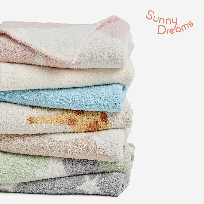 EVERGRACE Soft Plush Baby Blanket for Boys Girls, Double-Sided Fleece Fuzzy Toddler Nursery Blanket Lightweight Warm Cozy Throw Blanket for Baby Crib, Couch, Bed, Ivory White, 50"x60"