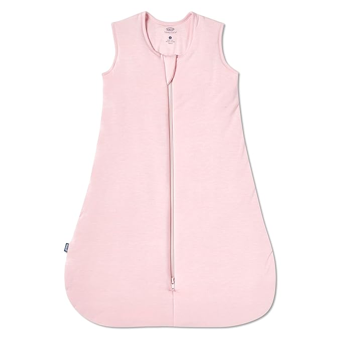 HALO SuperSoft Bamboo Wearable Blanket 1.5 TOG – Buttery Soft, Plush Baby Sleep Sack for Newborns, Infants & Toddlers, Hip-Healthy Design, Machine Washable, 18 – 24 Months, X-Large, Dusty Pink