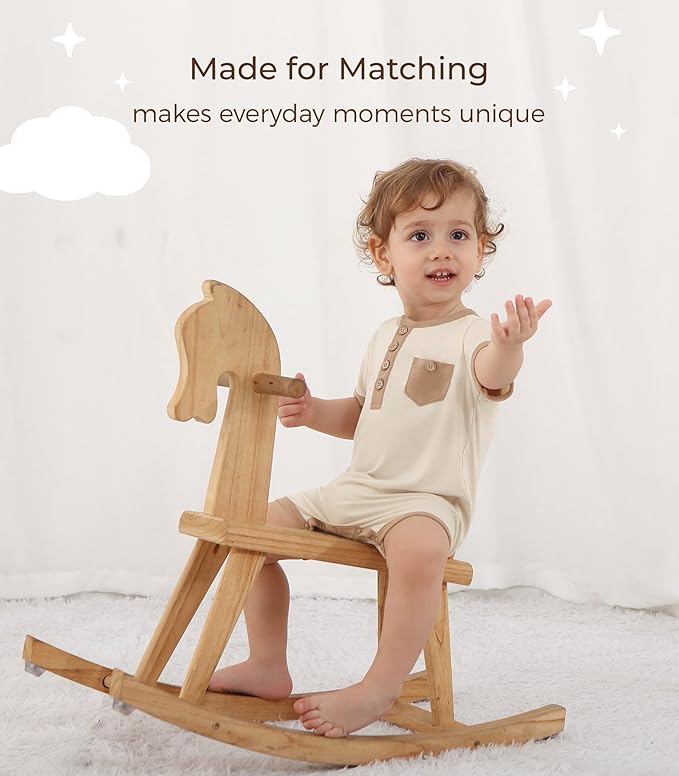 Baby Boy Romper Toddler Boys Short Sleeve Shorts Soft Jumpsuit Outfit Viscose Made from Bamboo