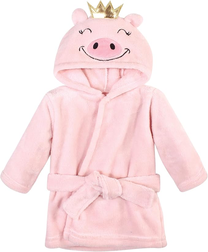 Hudson Baby Unisex Baby Plush Animal Face Bathrobe