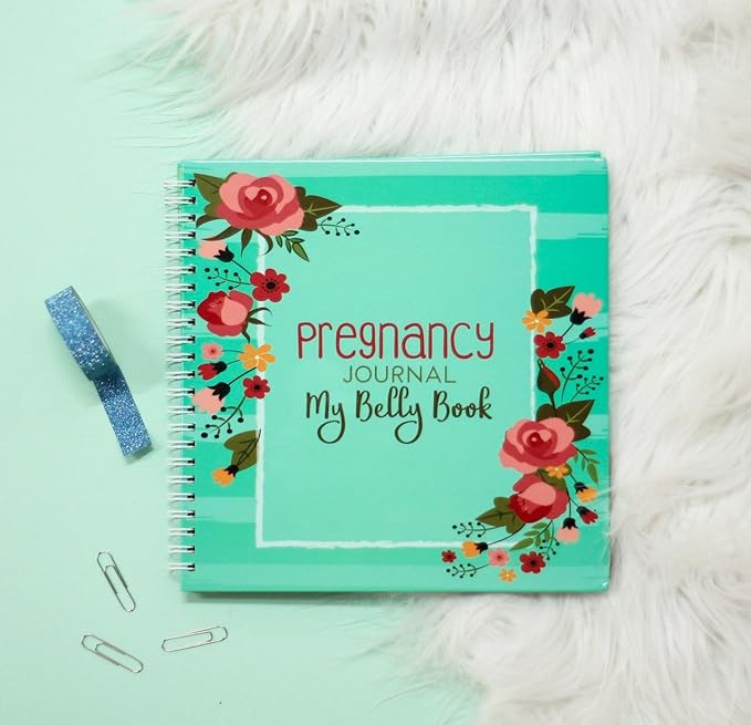My Belly Book | Pregnancy Journal Memory Book with Stickers | Baby's Scrapbook and Photo Album | Pregnancy Must Haves for First Time Moms | Picture and Milestone Books for Toddlers (New Version)