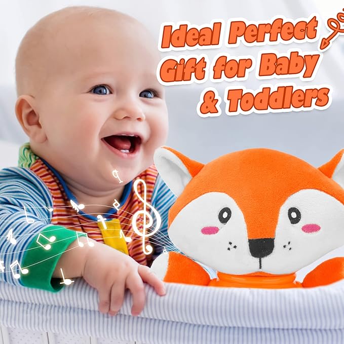 Musical Baby Toys, Cute Fox Newborn Toys for Toddlers Babies 0 3 6 9 12 Month, Infants Baby Toy for Girls and Boys Best Gift