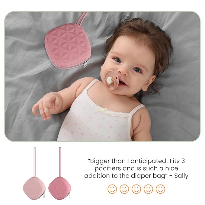 Silicone Pacifier Case for Diaper Bag, Newborn Baby Pacifier Holder Case For Boys & Girls (Color 3)