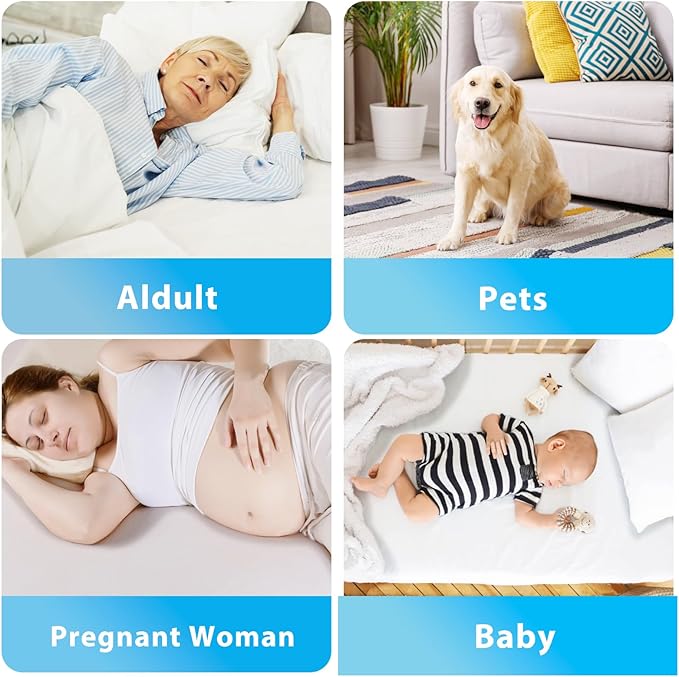Waterproof Reusable Incontinence Bed Pads Washable Incontinence Underpads 10 Cups Absorbency, Mattress Protector for Adults, Kids and Pets(34”X 52” inch)