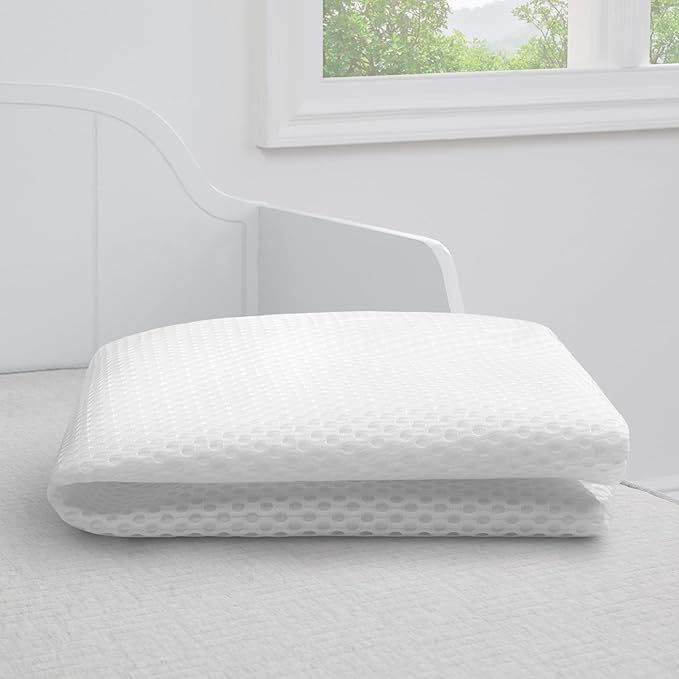 Delta Children Breathable Crib Mattress Pad Cover - Make Every Crib Mattress Breathable, Elastic Edges for Secure, Universal Fit - Machine Washable - 1 Pack, White