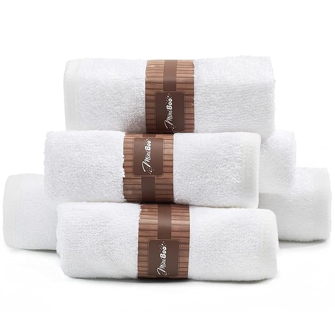 MINIBOO Premium Baby Washcloths for Sensitive Skin - Extra Soft and Absorbent Viscose from Bamboo Face Cloths and Newborn Bath Face Towel - Perfect as Baby Gifts