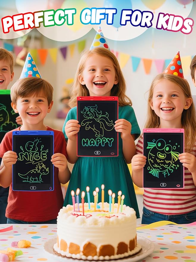 12 Pack LCD Writing Tablet for Kids Bulk - 8.5in Colorful Drawing Tablet Erasable Doodle Board, Educational Learning Travel Toys for 3 4 5 6 7 8 Kids, Kindergarten and Preschool Must Haves