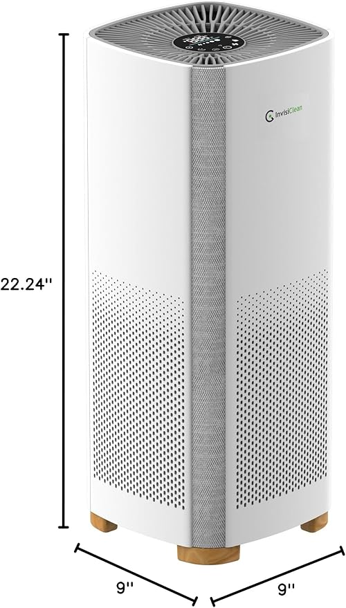 Air Purifiers for Home, Large Room Covers 1500 FtΒ², H13 Medical Grade True HEPA Air Filter, Ideal for Allergies, Cat, Dog, Pet, Hair, Pollen, Smoke, Dust, Bedroom Air Filter, WiFi, InvisiClean Bella