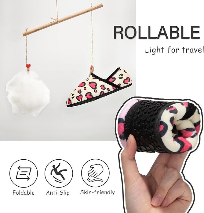 ATHMILE House Slippers for Women Men Indoor Barefoot Slippers Socks Furry Slip on House Shoes Cozy Comfy for Home Bedroom Travel Yoga