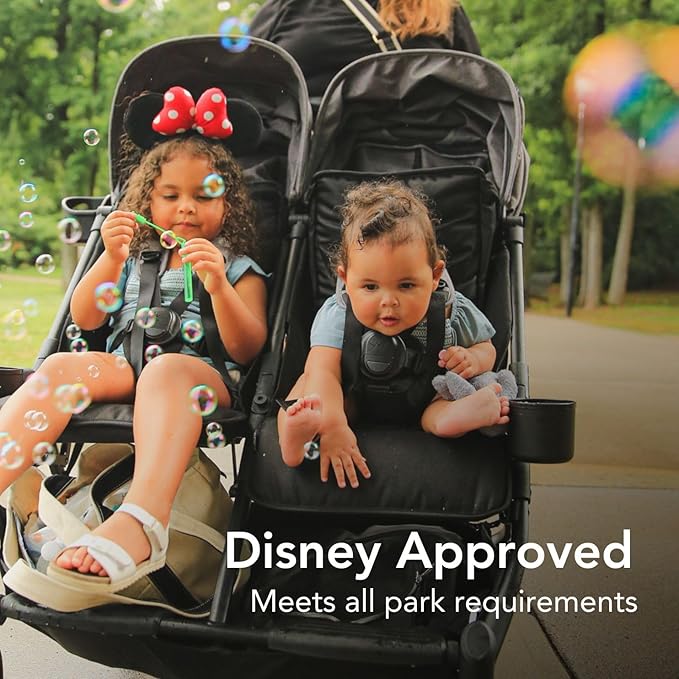 Lightweight Double Side by Side Stroller - 22 Lbs, 9.5" Compact Fold, Twin Nap Ready Seating, No Rethread Harness, Magnetic Buckle & Ultra Plush Seat 60Lb Max Per Seat- (v2 Sage)