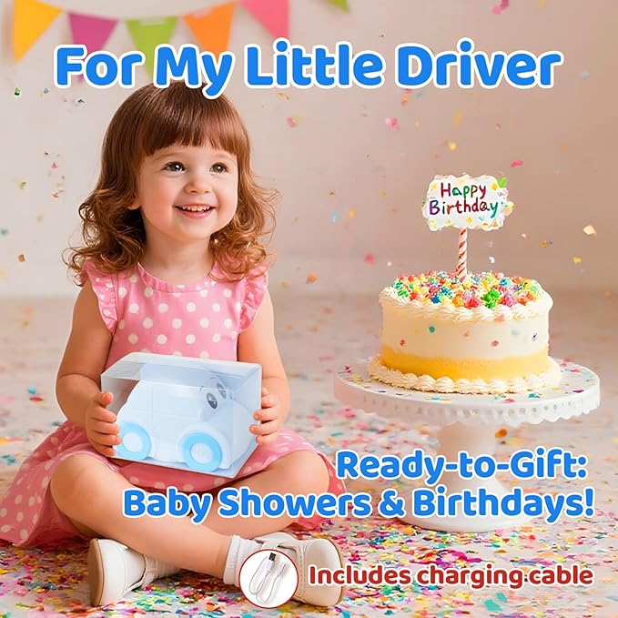 Car Night Light for Kids, Color Changing+Dimmable+1800mAh Rechargeable+Timer+Silicone, Squishy Touch Toddler Night Light, Novelty Nursery Nightlight for Kids Room, Funny Gifts, Boys, Baby