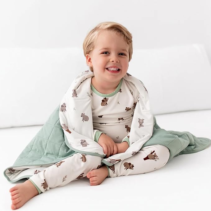 Toddler Pajamas – 95% Bamboo Viscose, 5% Spandex – Soft, Breathable Long-Sleeve Pajama Set for Kids, Sleepwear, Imported